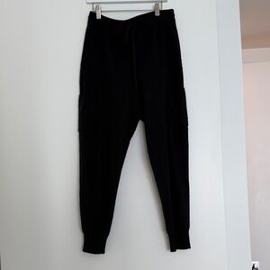 NAADAM Black Cashmere Joggers with Ribbed Cuffs